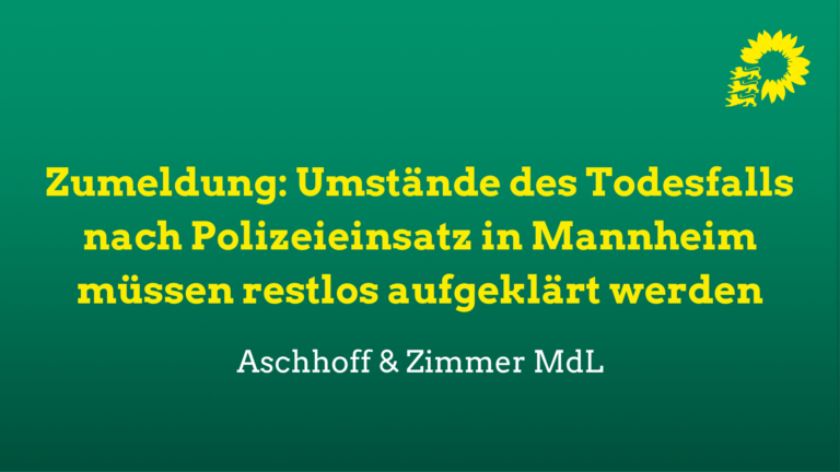 Umstände des Todesfalls nach Polizeieinsatz in Mannheim müssen restlos aufgeklärt werden